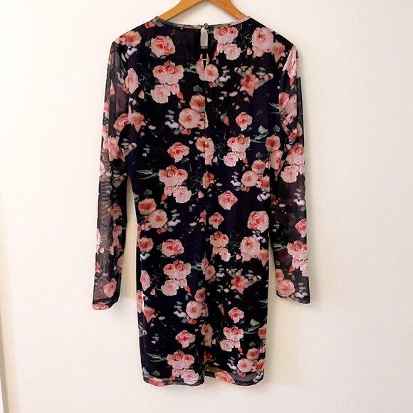 Rebecca Minkoff Long Sleeve Floral Dress, Size Large - Picture 3 of 7